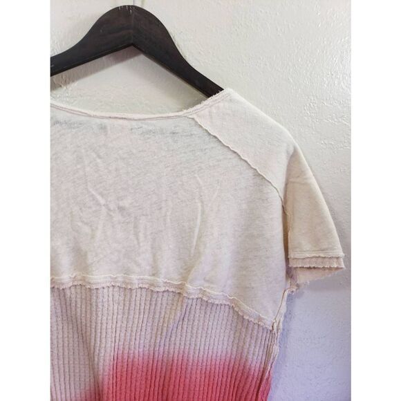 Free People Sundial Dip Dye Tee Thermal Tee size XS - Picture 6 of 13